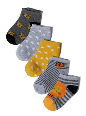 Minoti 5er-Set: Kurzsocken 13sock 14 in grau