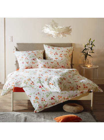 REDBEST Seersucker Bettwäsche in orange-grün