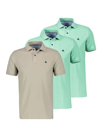 Lerros Poloshirt Basic in Beige / türkis