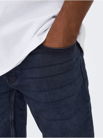 Only&Sons Slim Fit Jeans Basic Hose Denim Pants ONSLOOM Stoned Washed in Dunkelblau