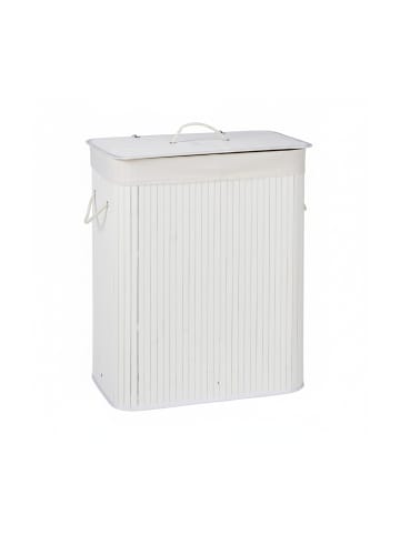 relaxdays Wäschekorb in Weiß - (B)55 x (H)63 x (T)35 cm