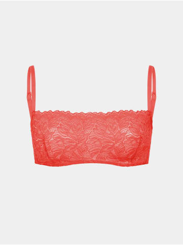 Erlich Textil  DREAMY LACE BANDEAU BRALETTE in wilde orange