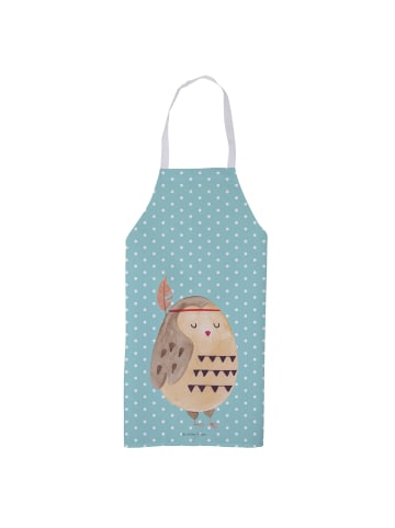 Mr. & Mrs. Panda Schürze Eule Federschmuck ohne Spruch in Türkis Pastell