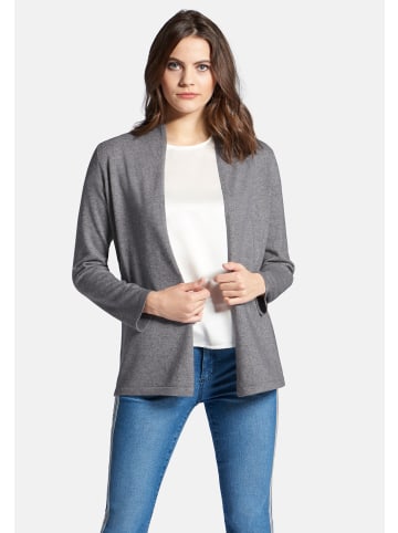 PETER HAHN Cardigan silk in GRAU-MELAN