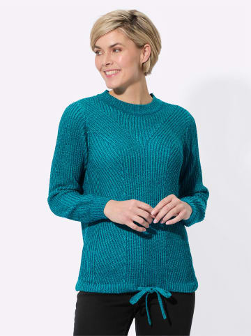 WITT WEIDEN Bouclé-Pullover in aquapetrol-türkis-meliert