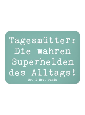 Mr. & Mrs. Panda Magnet Spruch Tagesmutter Superheld mit Spruch in Meeresbrise