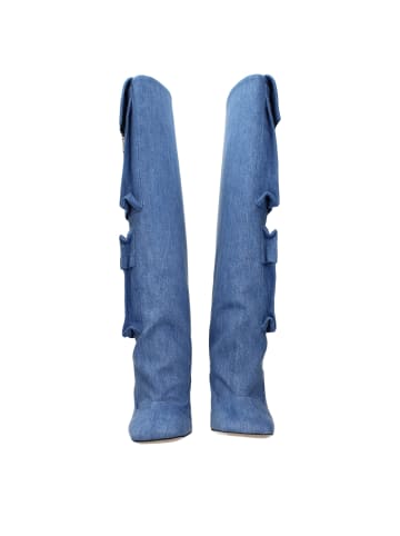 The Attico Hellblau Stoff Stiefel