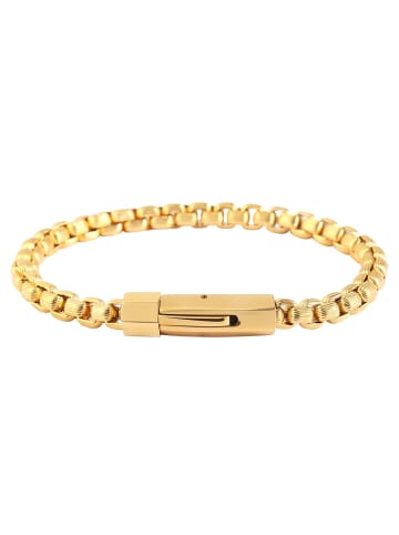 Adeliás Unisex Armband aus Edelstahl 22 cm in gold