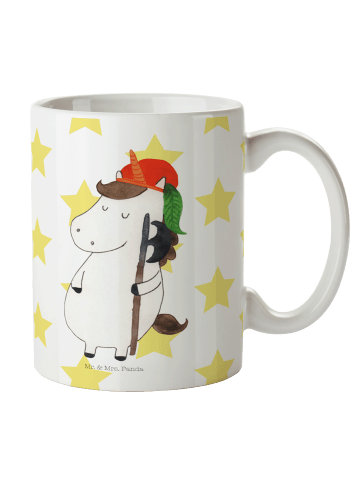 Mr. & Mrs. Panda Tasse Einhorn Bube ohne Spruch in Weiß