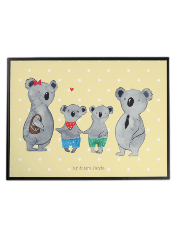 Mr. & Mrs. Panda Schreibtischunterlage Koala Familie zwei ohne S... in Gelb Pastell