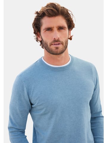 H.I.S Strickpullover in blau-meliert