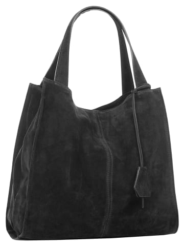Forty degrees Shopper echt Leder in schwarz
