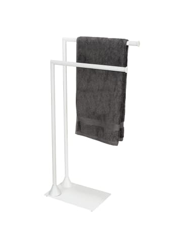Wenko Handtuchhalter aus Metall HELLA in Weiß, (B) 20 x (H) 79 x (L) 41 cm