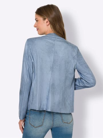 Heine Lederimitat-Blazer in bleu