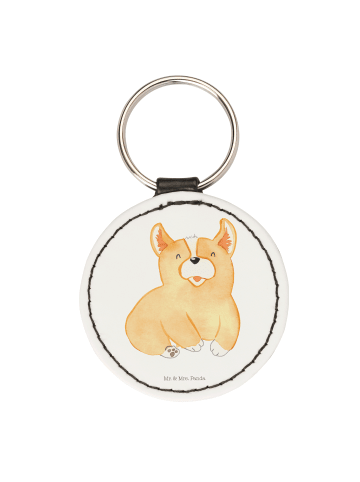 Mr. & Mrs. Panda Anhänger Corgie ohne Spruch in Weiß