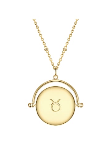 Glanzstücke München Halskette Sternzeichen Stier Sterling Silber Zirkonia in gelbgold