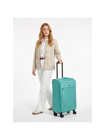 Stratic taska 4 Rollen Trolley M 65 cm mit Dehnfalte in petrol