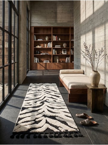 KADIMA DESIGN Hochflor-Teppich Kuschelig MARA Tiermotiv Weich Berber Wohnzimmer in Natur
