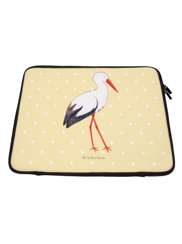 Mr. & Mrs. Panda Laptoptasche Storch ohne Spruch in Gelb Pastell