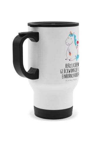 Mr. & Mrs. Panda Thermosbecher Einhorn Baby mit Spruch in Weiß