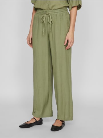 Vila Weite Stoff Hose 7/8 Wide Leg Trousers VIPRICIL in Grün