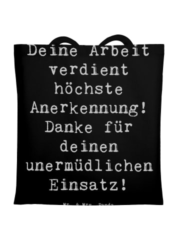 Mr. & Mrs. Panda Tote Bag Spruch Danke Pflegekraft mit Spruch in Schwarz