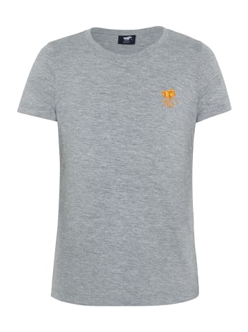 Polo Sylt T-Shirt mit gesticktem Logo-Symbol in Grau