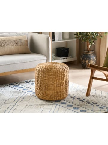 Beliani Pouf BICHIR in Naturfarben - (W) 40 x (H) 40 x (L) 40 cm