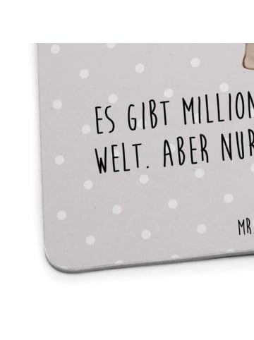 Mr. & Mrs. Panda Getränkeuntersetzer Papa Bär mit Spruch in Grau Pastell