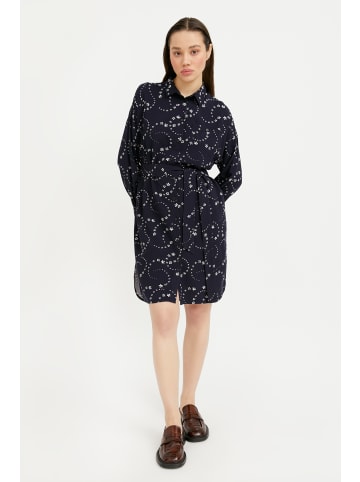 Finn Flare Langarm Kleid Basic in dark blue