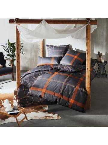 LOOKS by Wolfgang Joop Fein Flanell Wendebettwäsche in anthrazit-orange
