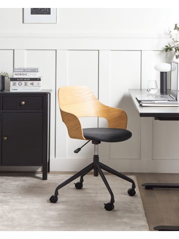 Beliani Bürostuhl NOVATO in Braun/Schwarz - (W) 45 x (H) 76 x (L) 45 cm
