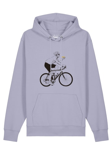 wat? Apparel Sweatshirt Fahrrad und Pizza in Lavender