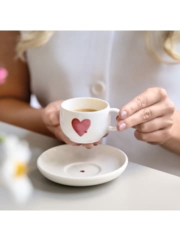 like. by Villeroy & Boch 6er Set Espresso-Untertassen With Love ø 12 cm in weiß