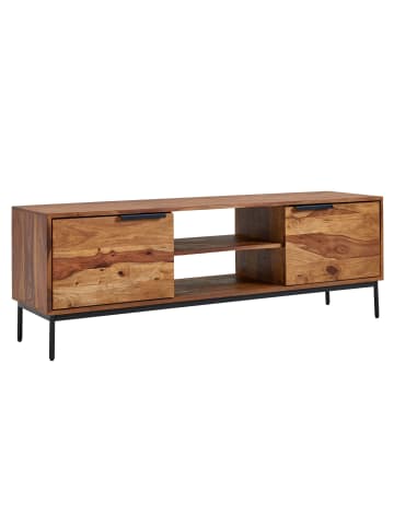 KADIMA DESIGN TV-Kommode für 60 Zoll Fernseher, Sheesham Massivholz, offene Fächer