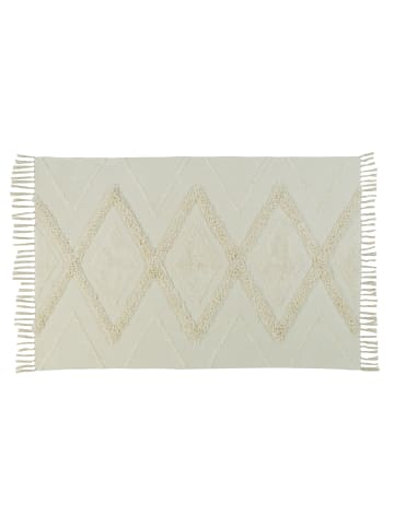 ScandicLiving Teppich, Cream, 100x160 cm, handgetuftete Baumwolle
