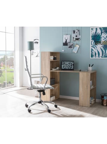 KADIMA DESIGN Computertisch Modern | Mit Regal, XXL 120cm, Anpassbar in Beige