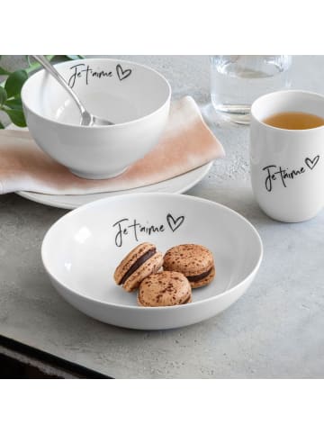 Villeroy & Boch 6er Set Schalen Je t'aime Statement ø 18,7 cm weiß in weiß