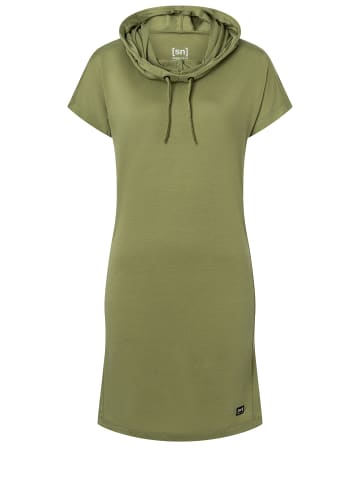 super.natural Merino Kleid W FUNNEL DRESS in hellkhaki