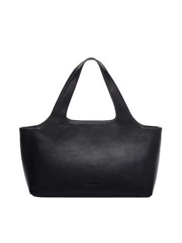 FEYNSINN Leder-Add On Shopper 13" Full Set echt Leder Damen Businesstasche 13 Zoll schwarz in schwarz