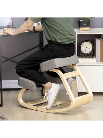 Vinsetto Kniestuhl-69L x 51B x 58H cm-Grau