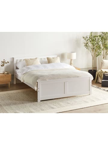 Beliani Doppelbett OLENDON in Weiß - (W) 150 x (H) 82 x (L) 206 cm