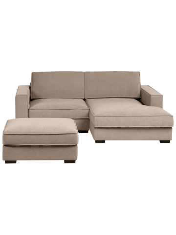 Beliani 2-tlg Ecksofa KOLDING in Beige/Schwarz