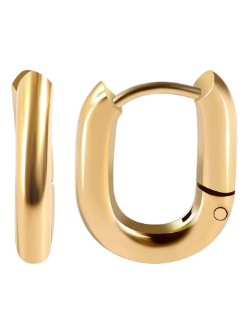 Adeliás Damen Ohrringe – Creole aus Edelstahl in gold