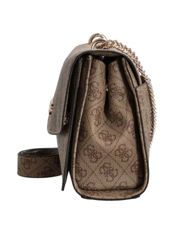 Guess Calista XBody Flap - Schultertasche 24 cm (coal logo) in latte logo