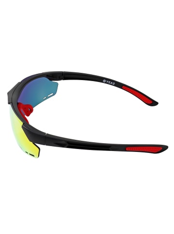 YEAZ SUNUP Set Magnet-Sport-Sonnenbrille in mattschwarz