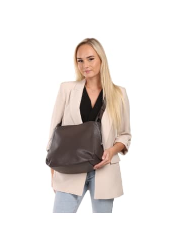 Toscanto Leder Umhängetasche Toscanto Tasche dunkelbraun ca. 35cm