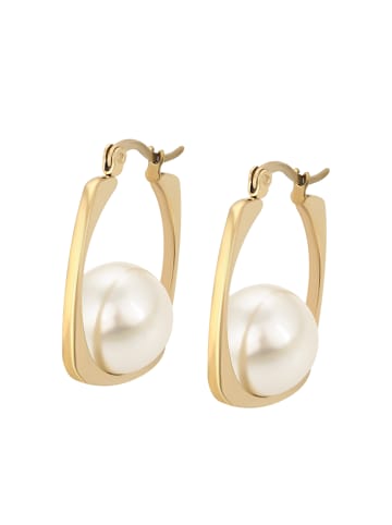 faina Women Earrings in Gold White