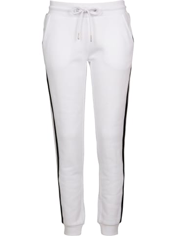 Urban Classics Jogginghose in white/black/white