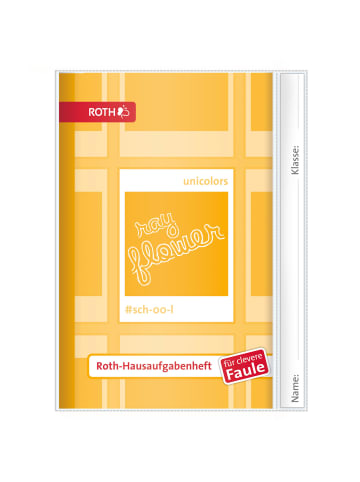 ROTH Hausaufgabenheft Unicolor für clevere Faule, Yellow Card in Rot